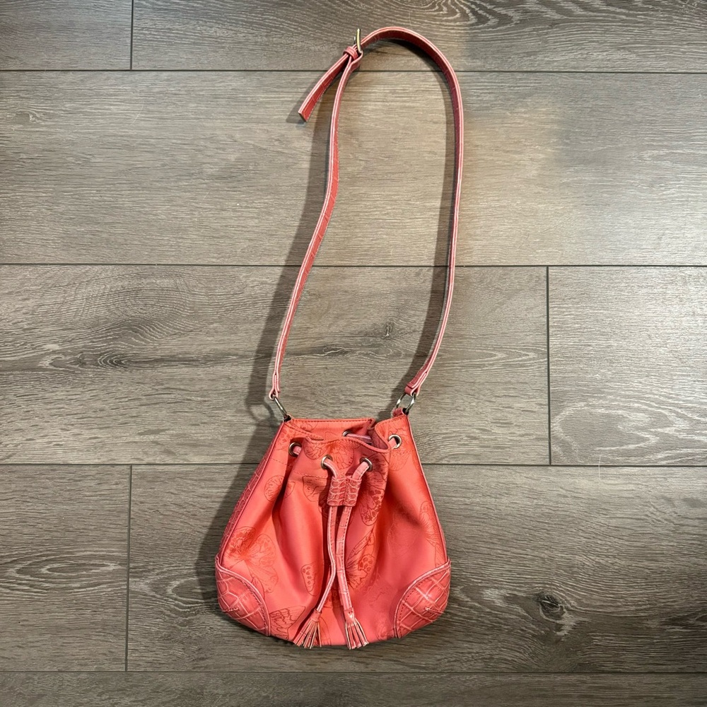 Liz Claiborne Pink Drawstring Bag